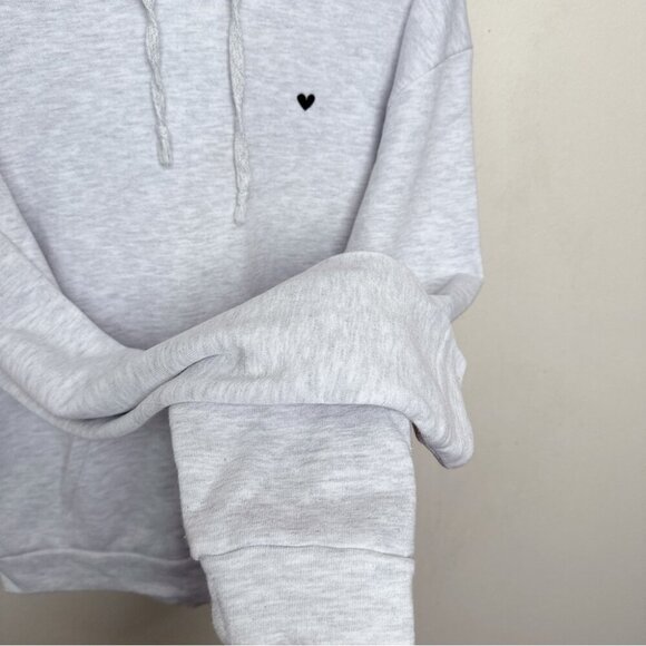 Topshop Womens 10 Embroidered Heart Warm Liner Hoodie - Picture 10 of 16